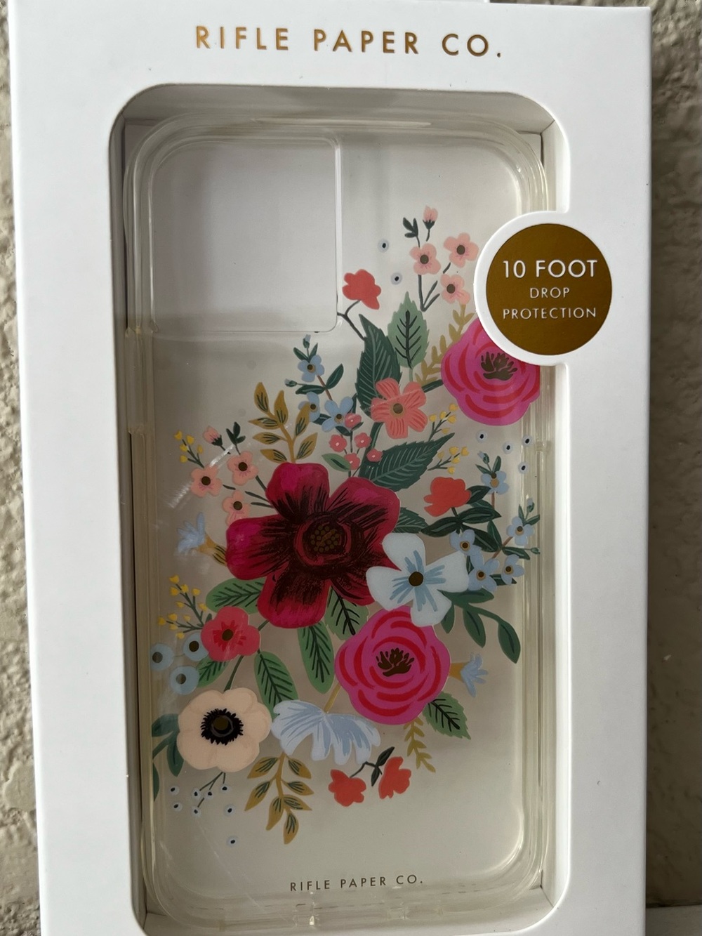Rifle Paper Co. Clear Floral Phone Case floral design Wild Rose